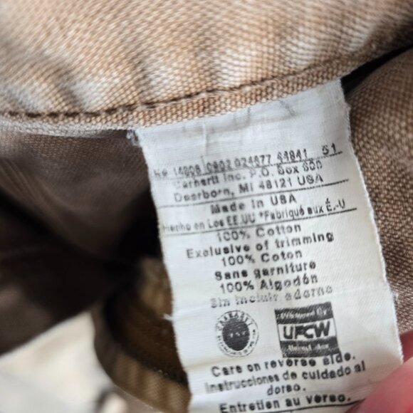 Vintage Carhartt B11  Canvas Carpenter Pants Mens 34x32 Union made‎ USA Made - Picture 4 of 6